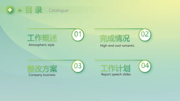 绿色大气医疗健康产业项目介绍动态PPT