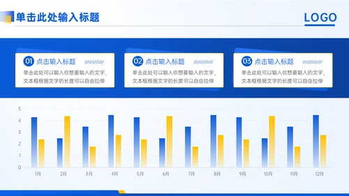蓝色商务通用行业年终汇报ppt模板