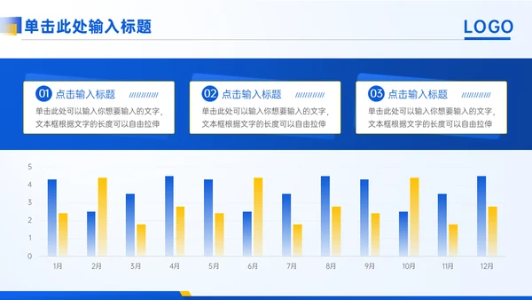 蓝色商务通用行业年终汇报ppt模板