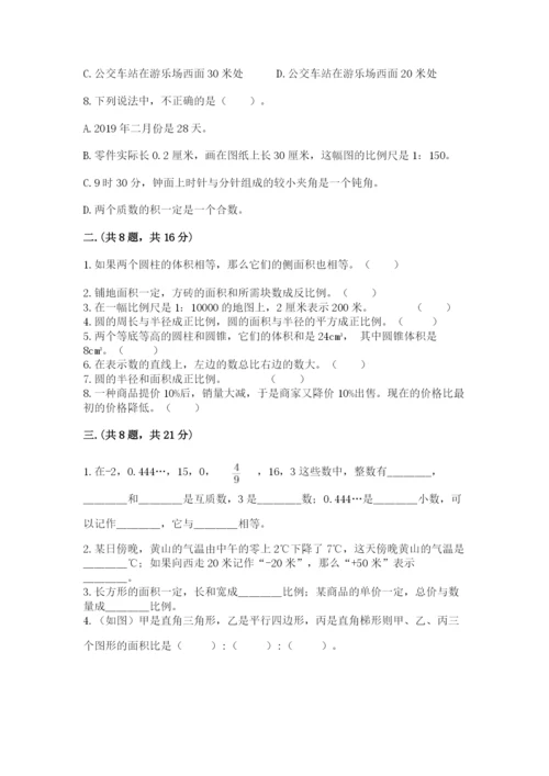 小学六年级数学摸底考试题附答案（综合题）.docx