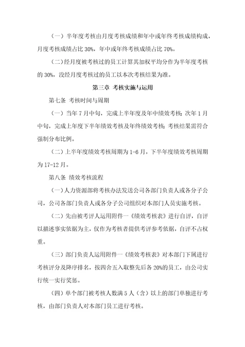 半年度绩效考核办法共7页