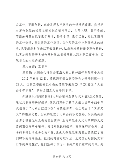 学习大别山精神心得体会.docx