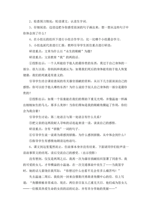 永生的眼睛教案合集7篇.docx