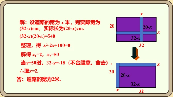 人教版数学九年级上册21.3.3  面积问题课件（共25张PPT）