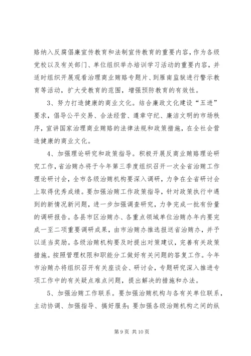 全市治理商业贿赂专项工作要点.docx