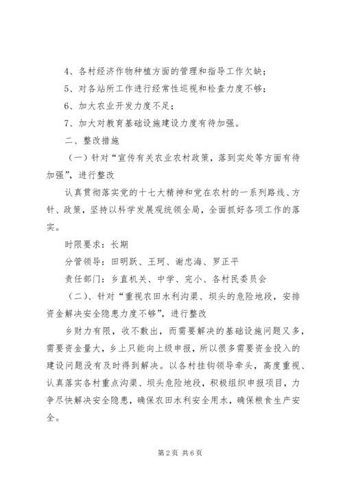 乡镇政府班子整改措施.docx