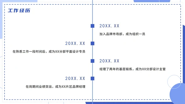 蓝色扁平波点岗位竞聘个人简历PPT模板