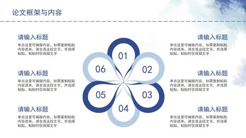 蓝色水墨毕业答辩PPT模板
