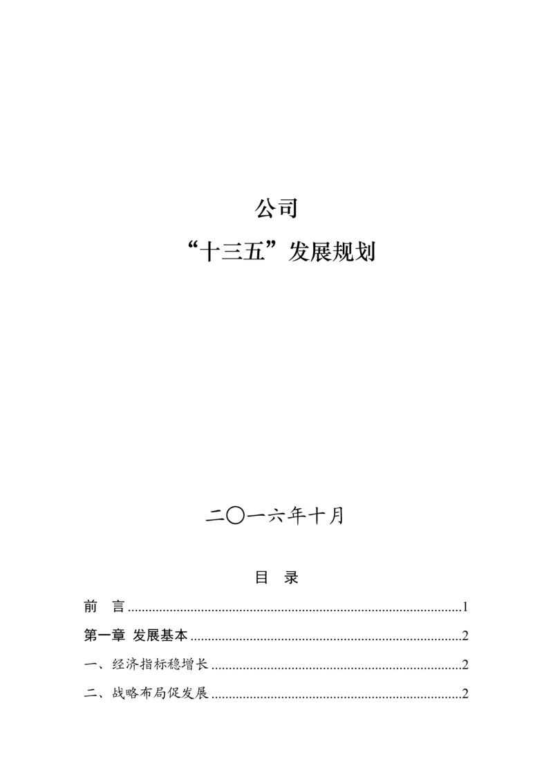 公司十三五发展重点规划.docx