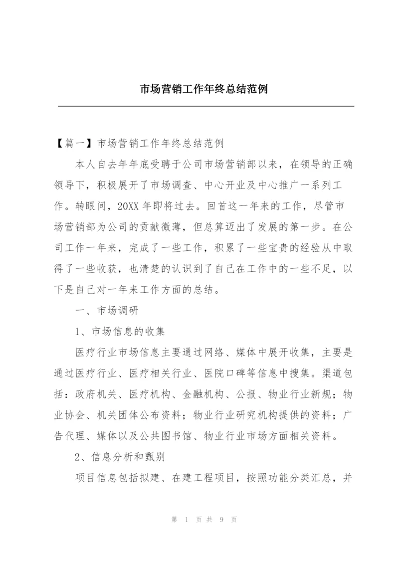市场营销工作年终总结范例.docx