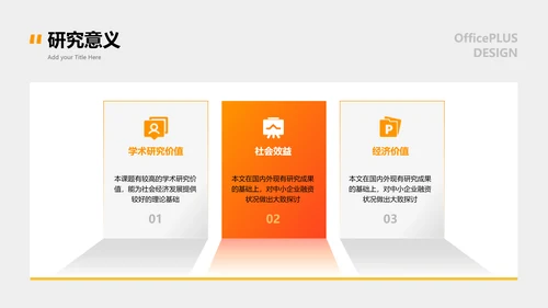 商务风橙色金融系毕业答辩PPT