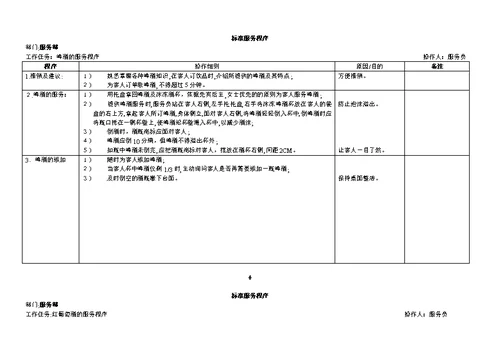 SOP标准化流程