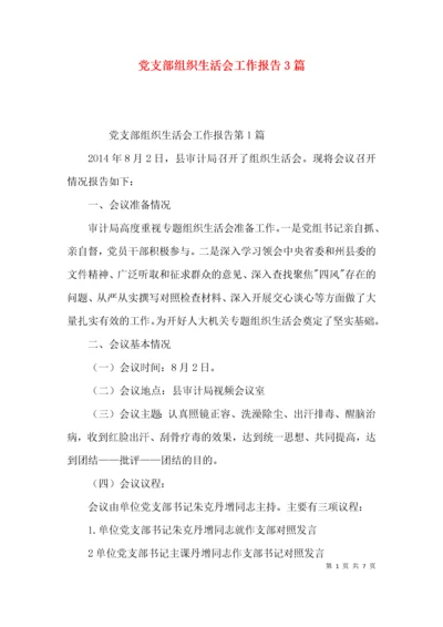 党支部组织生活会工作报告3篇.docx