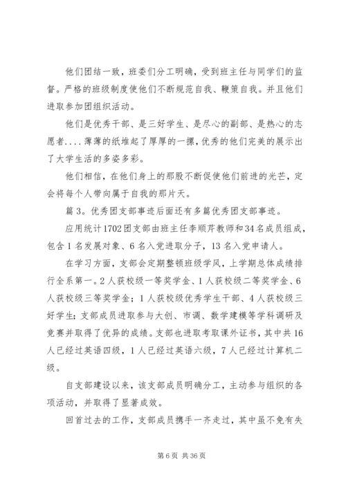 优秀团支部事迹优选15篇.docx