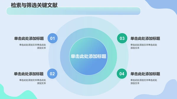 蓝色渐变风文献汇报PPT模板