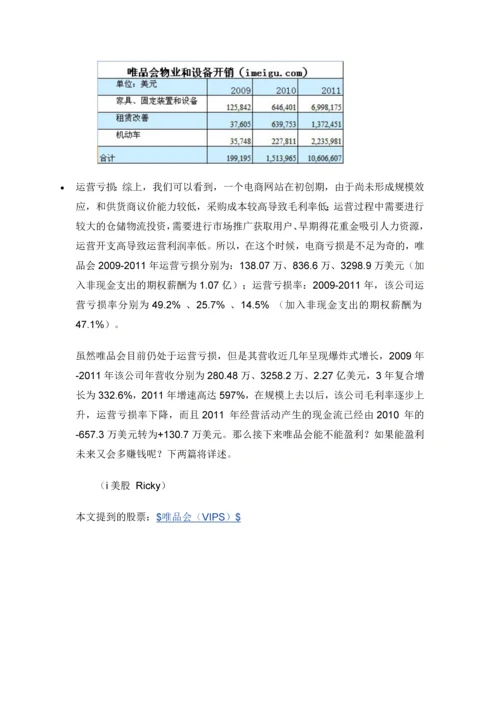 电商为何亏钱？以唯品会为例拆解电商各项开销.docx