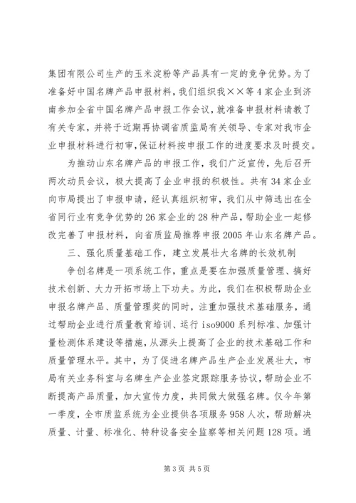 名牌战略实施情况汇报.docx