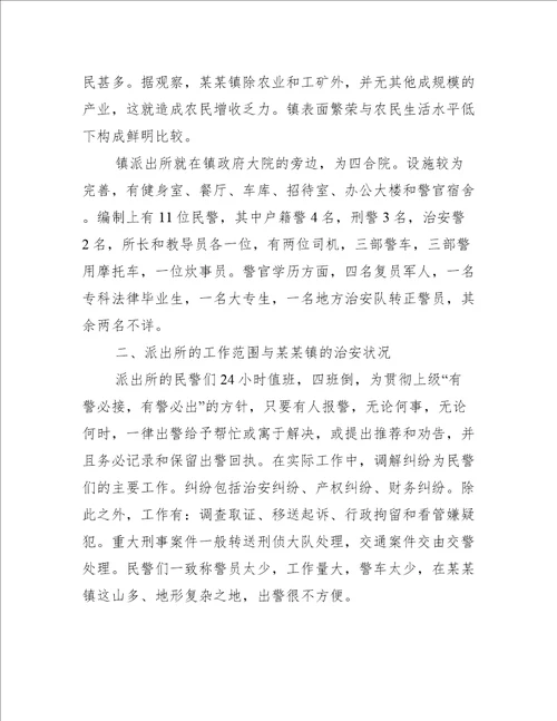 派出所个人实习工作总结大全