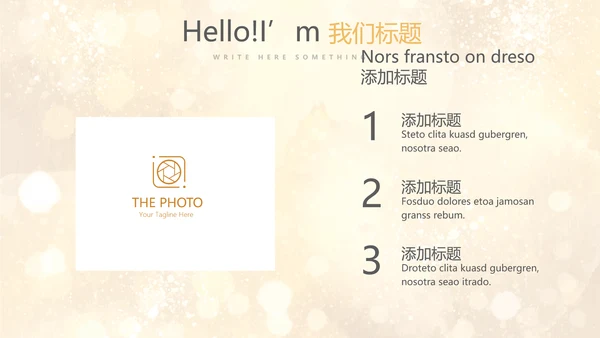 金色星光璀璨公司产品介绍宣传通用PPT动态模板