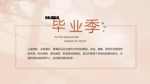 致青春毕业季青春毕业纪念册PPT