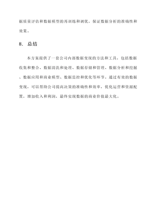 公司内部数据变现方案