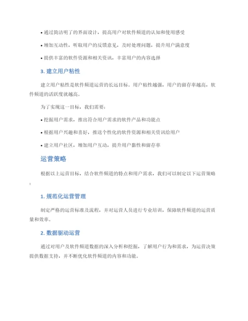 软件频道运营方案.docx