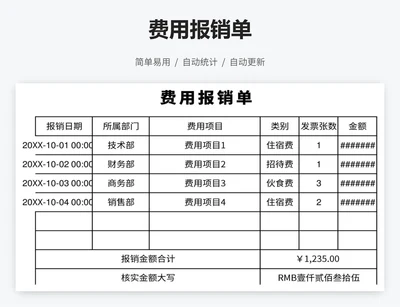 费用报销单