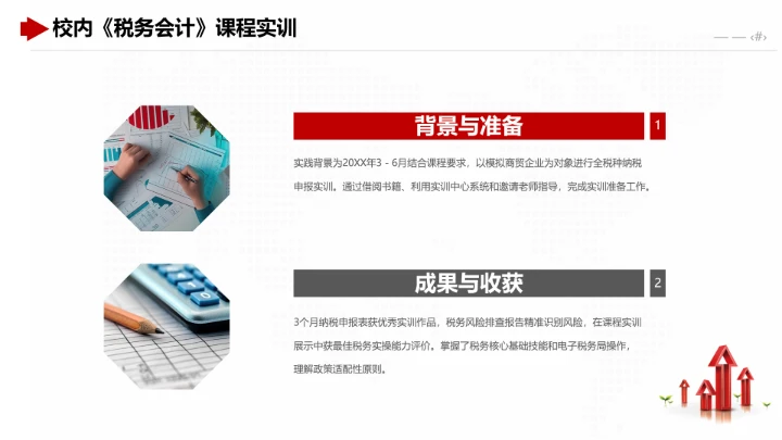 红色商务风会计学专业大学生职业生涯规划发展展示PPT模版