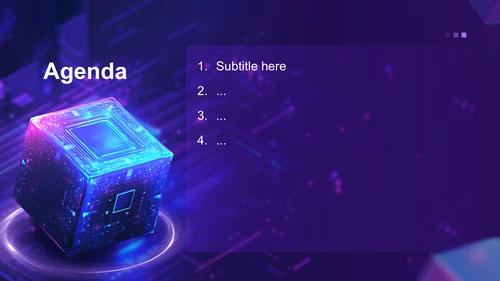 紫色3D风AI产品立项策划提案PPT主题