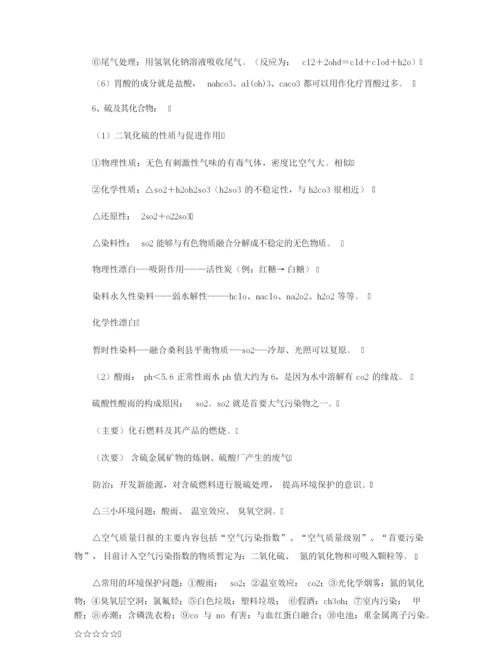 【高三】2021届高考化学热点内容考前点拨 元素及其化合物.docx