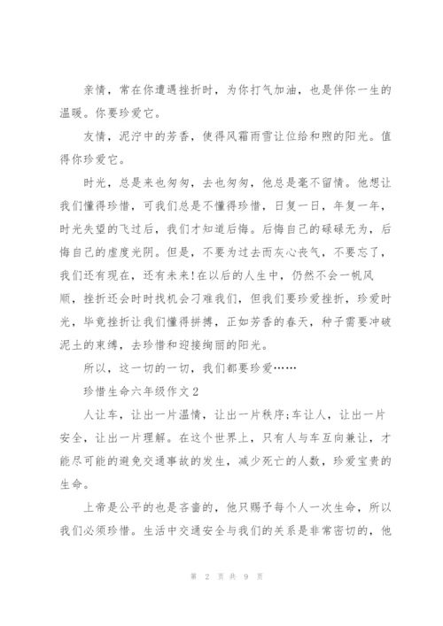 珍惜生命六年级作文5篇.docx