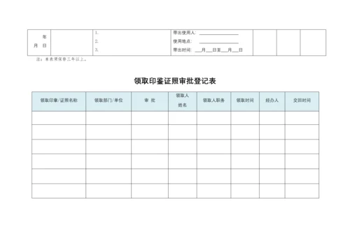 行政管理表格合集.docx