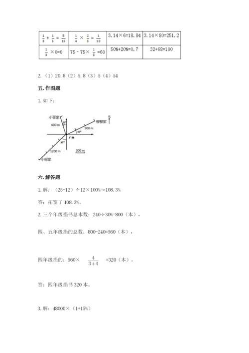 小学六年级上册数学期末测试卷及完整答案（必刷）.docx