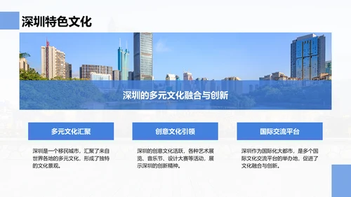 蓝色商务风活力深圳：创新之都的崛起之路PPT模板