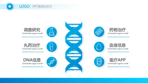 蓝色简约大方医生述职报告动态PPT