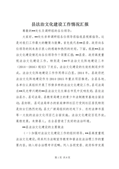 县法治文化建设工作情况汇报.docx