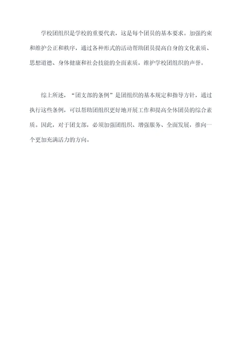 团支部的条例