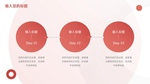 红色简洁员工职业规划PPT模板