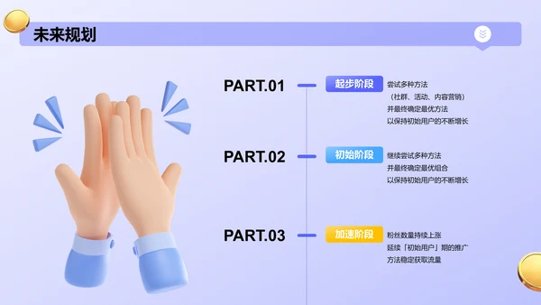 紫色3D风新媒体营销运营规划PPT模板