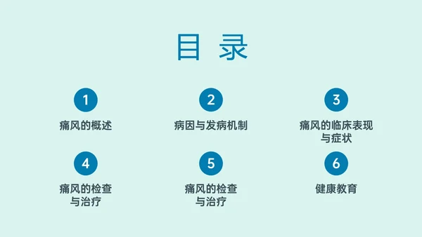 蓝色简约插画痛风性关节炎护理培训ppt
