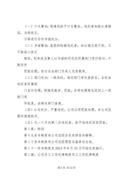 公司工作制度与工作纪律.docx