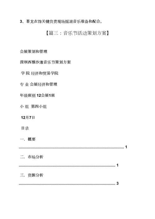 沙滩音乐节专业策划专项方案.docx