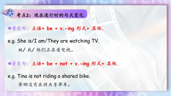 Unit 6 I'm watching TV单元复习课件（词组+句型+知识点+语法+写作指导+易错考