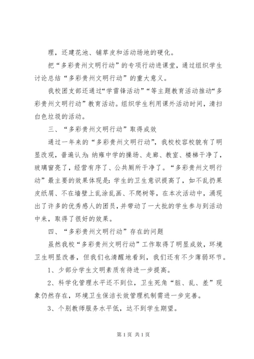 纳雍中学“多彩贵州文明行动”工作总结.docx