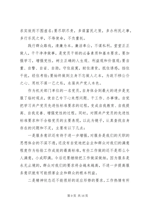 党员党性廉洁分析材料.docx