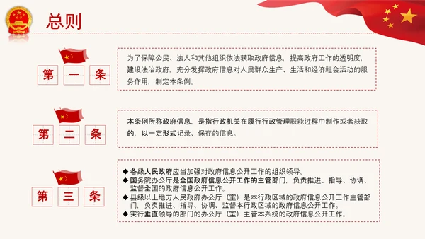 政府信息公开条例全文学习讲座PPT模板