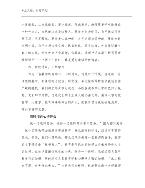 2023教师培训心得体会例文17篇.docx