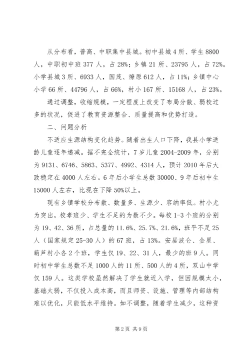 学校布局现状与教育发展存在的矛盾和问题调研报告 (9).docx