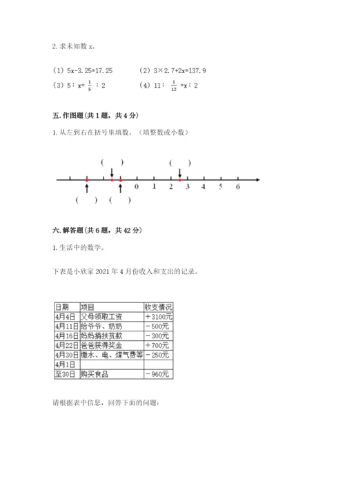 六年级下册数学期末测试卷及完整答案【名校卷】.docx