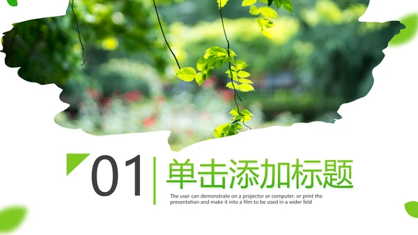 唯美绿色植物生长发芽敬畏生命PPT模板